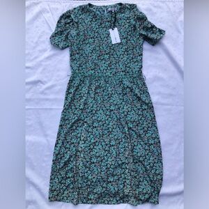 NWT RE/DONE The Attico Medium Cottagecore Blue Floral Midi Dress Hawaiian Aloha